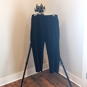 Black Trouser Dress Pants. 2 front pockets & 2 back slip pockets with button.